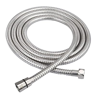 HOMEIDEAS 2.5m シャワーホース 304 ステンレス鋼 エクストラロングシャワーホース交換用ハンドヘルド..
