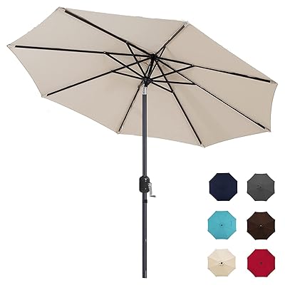 LOVE STORY ガーデンパラソル 210cm/230cm/270cm/300cm 大型 風に強い パラソル ハンドル開閉 角度調整..