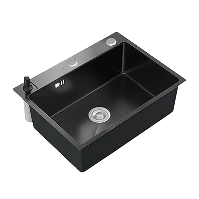 JOMOWN キッチンシンク 流し台 ステンレス製 600*450mm シンクセット 台所 家庭用 大容量 手作り 水切りカゴ付き(蛇口なし)