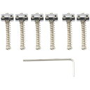 Musiclily Pro 10.8mm 小型 バレル スチール製テレキャスターサドル フェンダースクワイアテレキャスターエレキギター用、クローム(6個セット)