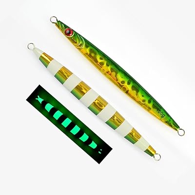 Tolure メタルジグ 200g 急速に沈下 夜光 3Dプリンタの目 レーザ紙コーティング ジギング 海釣り サバ ..