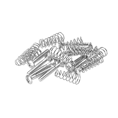 PATIKIL ギターピックガード 取り付け用ネジ スプリング付き M3x22mm ネジ シングルコイル ピックアッ..
