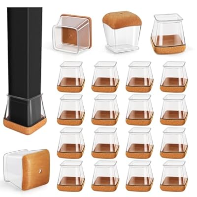 椅子脚カバー四角 椅子の脚カバー椅子脚カバーシリコン 家具足 傷防止 防音 傾斜した足適用 角脚用フェ..