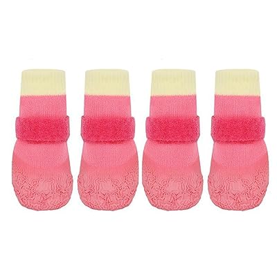 Kaseremy 犬 靴下 滑り止め 防水 犬の靴 散歩用 マジックテープ付き 脱げない 舐め防止 汚れ防止 犬用..