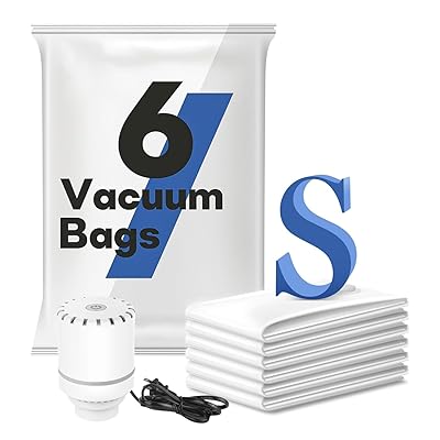 Vacbird 布団圧縮袋 掃除機不要 衣類圧縮袋 60×40cm 6枚セット 電動ポンプ付き 真空収納 布団 衣類 毛..