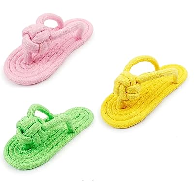 DICOCO 犬 噛むおもちゃ ロープ 犬用おもちゃ 柔軟素材 洗える 安全設計 ペットおもちゃ 犬専用 咀嚼トイ 全犬種対応 耐久強化 (3個)