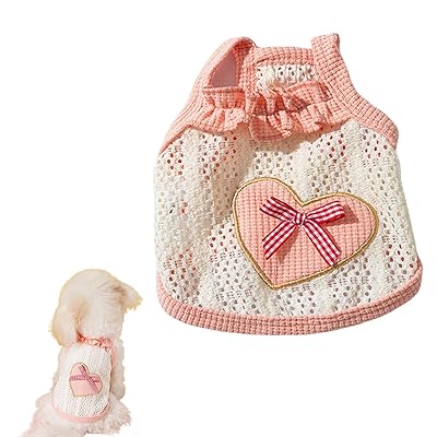 DICOCO 犬服 猫服 春夏秋 ペットドレス ネコ服 伸縮性 かわいい 小型犬中型犬用 おしゃれ 軽量 快適 脱毛対策 お散歩用 フォトジェニック M