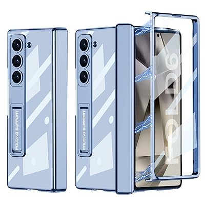 DEMCERT Galaxy Z Fold6ケース フォールド6ケース 高級液晶2重構造 メッキ クリスタルカバー ガラスフ..