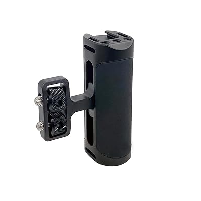 SIUTATDSH 高級合金カメラハンドル、左手と右手が通用する、カメラケージ互換性あり、1/4のネジ穴と3/8のネジ穴、超拡張性 (BK)