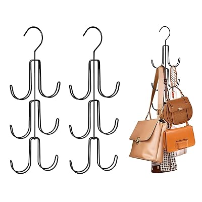 Coollooda バッグ収納ラック【2個セット】回転フック 360度回転式 バッグホルダー バッグハンガー フッ..