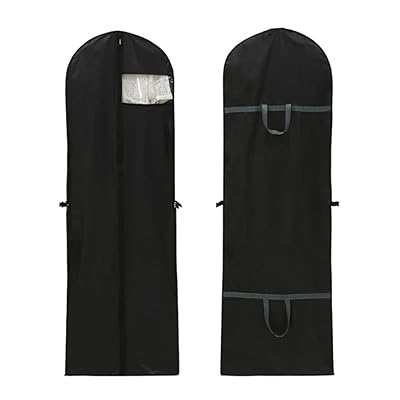 DIFEIUKI ドレスバッグ ガーメントバッグ 2本セット 手提げ スーツカバー 透明窓付き 型崩れ防止 埃よけ 撥水 持ち運び 洋服カバー コート スーツ ...