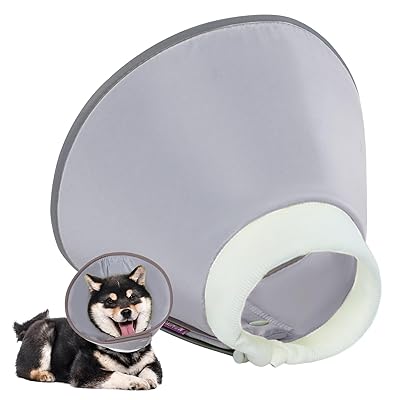 IECOii エリザベスカラー ソフト 軽量 調整可能 防水 舐め防止 引っ掻き防止 去勢・避妊手術 皮膚疾患 ..