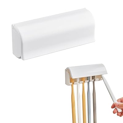 Doyime 歯ブラシスタンド 壁掛け 歯ブラシホルダー 蓋付き トゥースブラシスタンド 歯磨き入れ ホコリ..