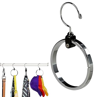 Doyime ネクタイハンガー ベルトハンガー スカーフハンガー 丸 360度回転 すべり落ちないネクタイラック 多機能 バッグ スカーフ ベルト 多機能 収納...