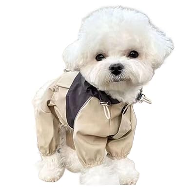 DICOCO 犬の服 犬 レインコート 防水 防風 帽子付き ペット服 小型犬 中型犬 大型犬 用 軽量 柔らかい 素材 通気性 お散歩 お出かけ 簡単 着脱 ...