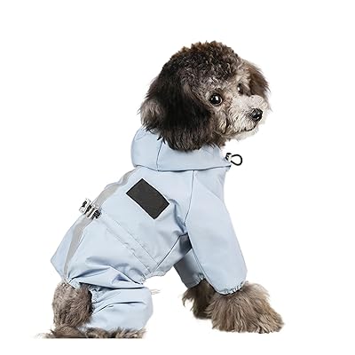 DICOCO 犬 服 小型犬 犬用レインコート 防水 防風 ポンチョ フード付き 小型犬 中型犬 ミニチュアダックス 服 猫用 ペット服 軽量 快適 可愛い 雨...