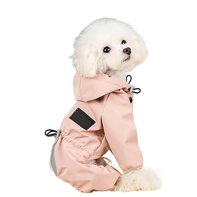 DICOCO 犬 服 小型犬 犬用レインコート 防水 防風 ポンチョ フード付き 小型犬 中型犬 ミニチュアダックス 服 猫用 ペット服 軽量 快適 可愛い 雨...