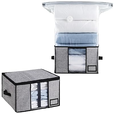 TAILI 圧縮袋 圧縮ボックス 収納ケース 羽毛布団 ふとん 折りたたみ式 一体型 ぬいぐるみ 季節転換 省..