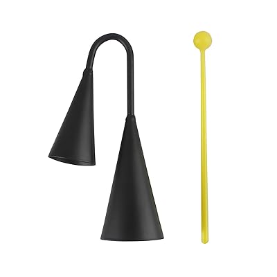 KDSSYFT カウベル アゴゴベル パーカッション 打楽器 スティック マレット付き サンバ用 (27*16cm)