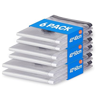 Vacbird 圧縮袋 旅行 衣類圧縮袋 6枚セット 40*40 *2枚 /40*50 *2枚 /40*60 *2枚 電動ポンプ付きない ..