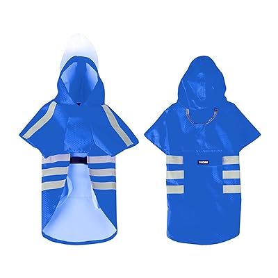 DICOCO 犬用レインコート 防水 犬カッパ 小型犬 中型犬 8サイズ S-5XL 全天候対応 反射テープ付き 軽量 快適 散歩 室内外兼用 ブルー 3XL