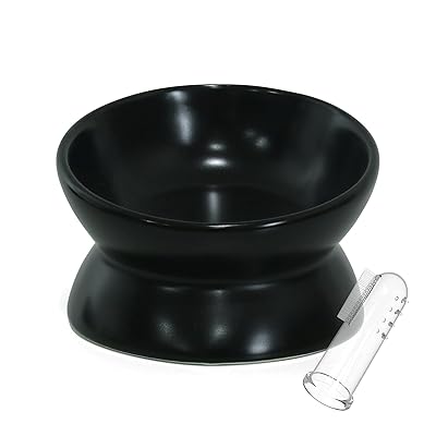 Lukitas ペットボウル ペット食器 脚付きフードボウル 餌入れ 餌皿 陶器 セラミック 高さがある 猫 犬 ..