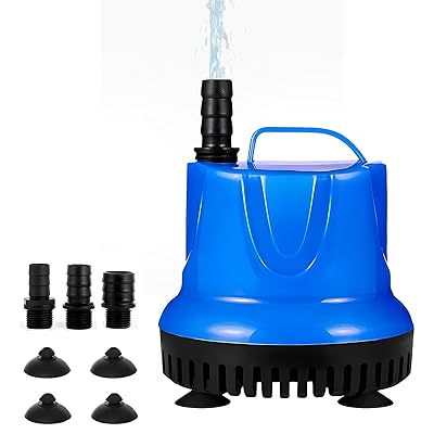 水中ポンプ 底部入水式 循環ポンプ 水槽ポンプ 吐出量5800L/h 揚程5.6m 低水位対応 125W 50/60Hz共用 ..