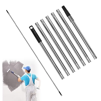 ペイントローラー 延長ポール 2.8M 延長棒 持ち運び便利 伸縮棒 耐久 ステンレス鋼 塗装用具 塗装 ローラー 伸縮ロッド 省スペース 多目的 ローラー つぎえ 高所 屋根 天井 外壁 Paint Roller Extension Pole