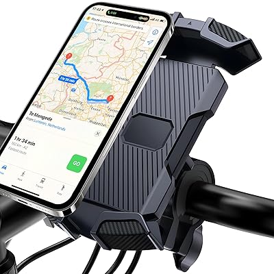 ANKDELL 自転車 スマホホルダー 【2025新登場】 バイク スマホホルダー 防振 片手操作 脱落防止 360度..