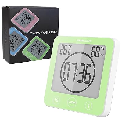 防水時計 お風呂 温湿度計 LCDディスプレイ お風呂 室温 お風呂 浴室デジタル「防滴防水型」 タイマー 半身浴クロック お風呂時計 温度計 湿度計 熱中症 壁掛け 卓上置き 吸盤 浴室 バス 洗面所 キッチン 中庭 ルーム シャワー用 デジタル