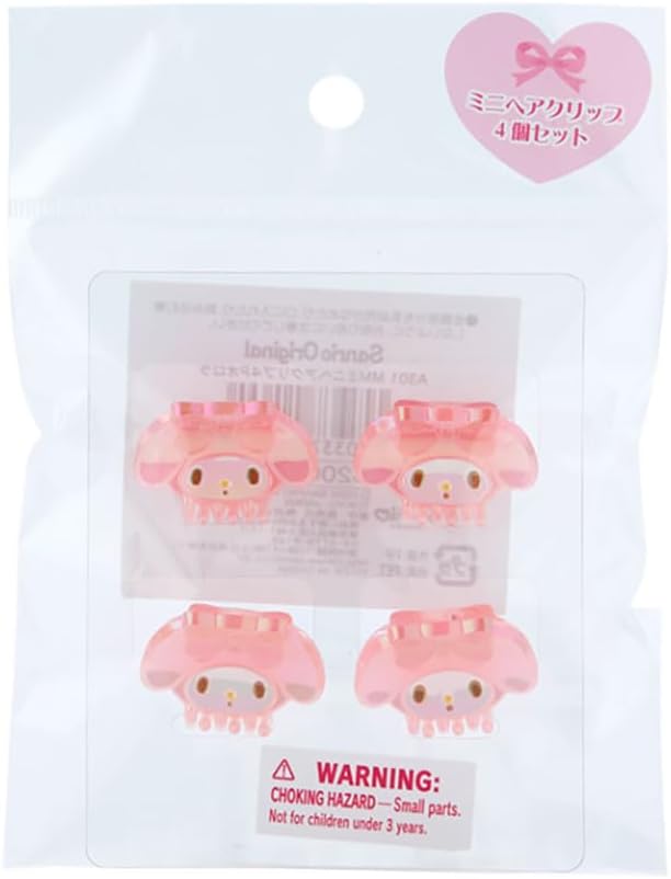Rakuten - マイメロディ　マイメロ　ミニ　ヘアクリップ　クリア　4個入り　(original)オーロラ　　宅配便になります