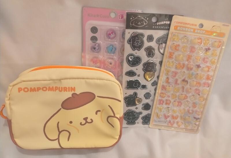 Rakuten - ポムポムプリン　ポーチ　ボンボンドロップシール　文字　キラキララインストーン