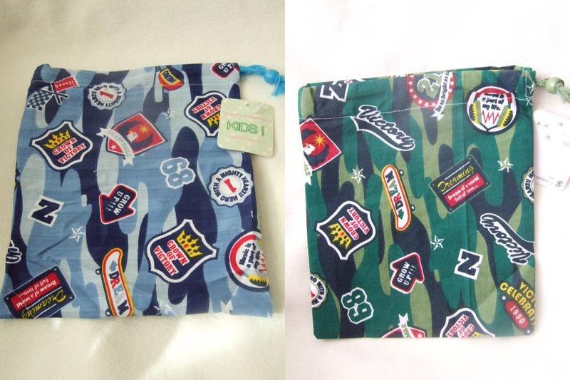 サンクラフト　ワッペン柄　（巾着　M）　入園入学