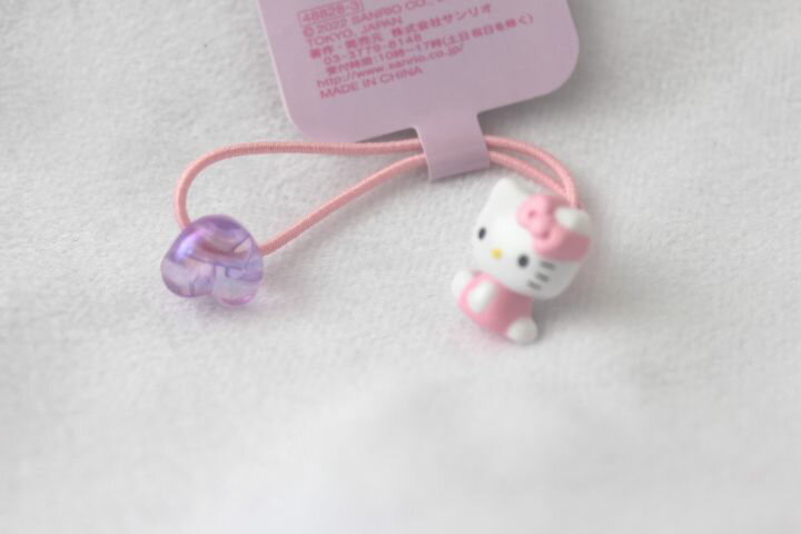 Hair Rubber Band - サンリオ　ハローキティ　キティ　ポニーテル　ヘアゴム　S　ピンク　ハート