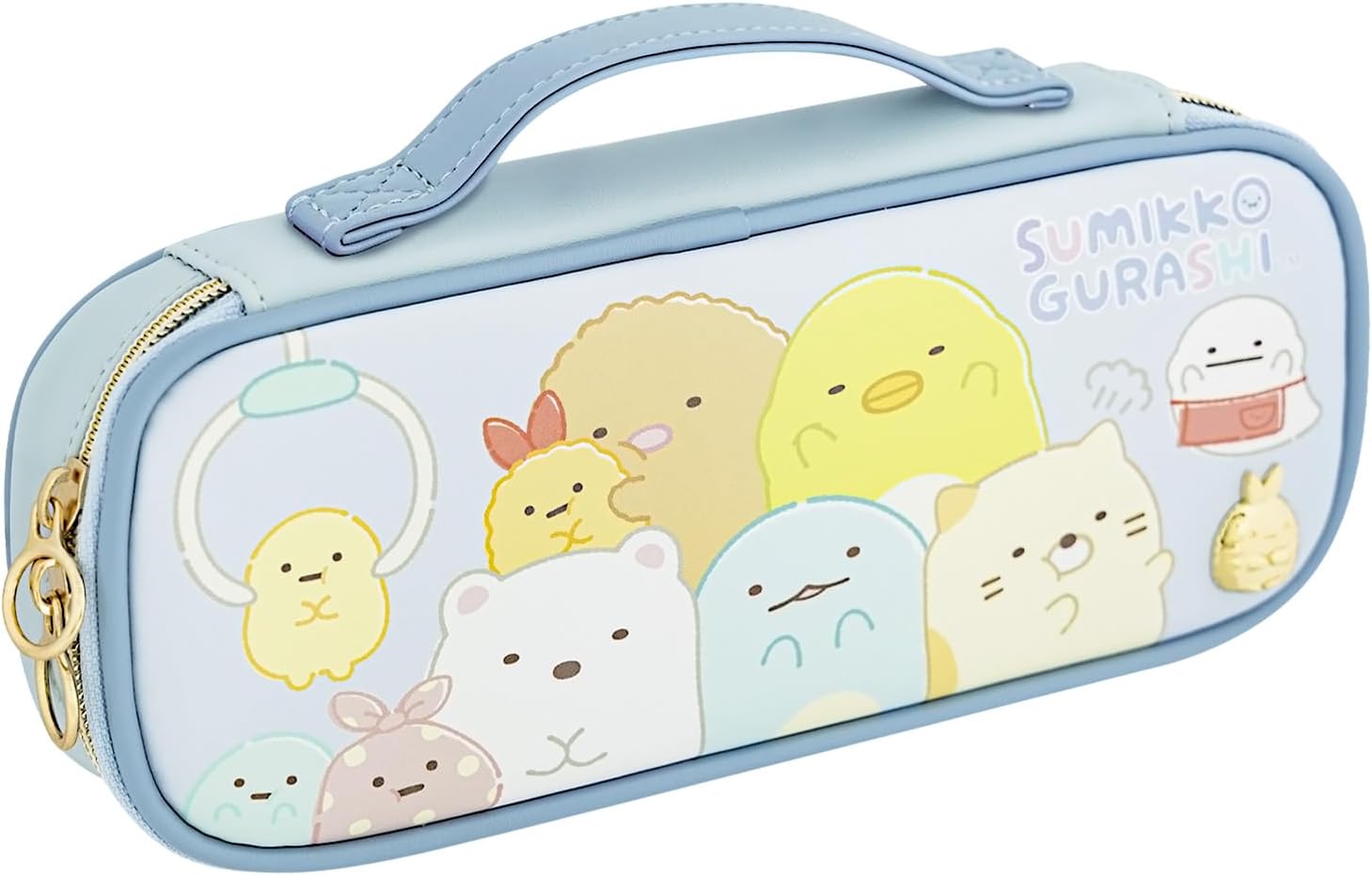 Rakuten - サンエックス　すみっこ　すみっコぐらし　ペンシルケース　持ち手付　　ペンケース　ブルー
