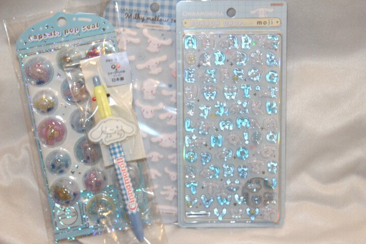 シナモロール　シナモン　ボンボンドロップ　シール　スターターセット シール2種　ペン