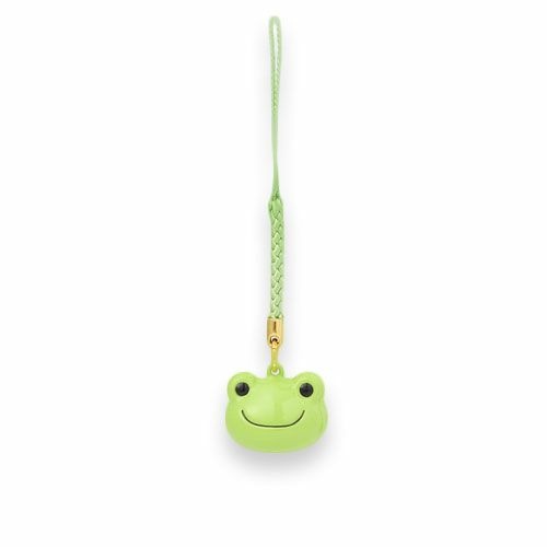 Rakuten - かえるのピクルス 鈴 グリーン PK-003　ピクルス　緑　ストラップ　根付　フェイス