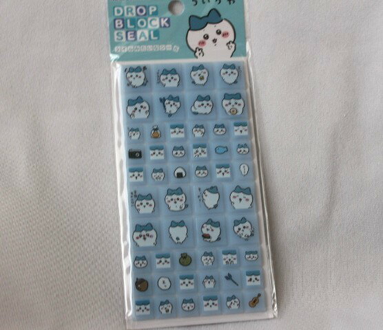 Rakuten - ちいかわ　ドロップブロックシール　ハチワレ　タイルシール　水色　カミオ 228299