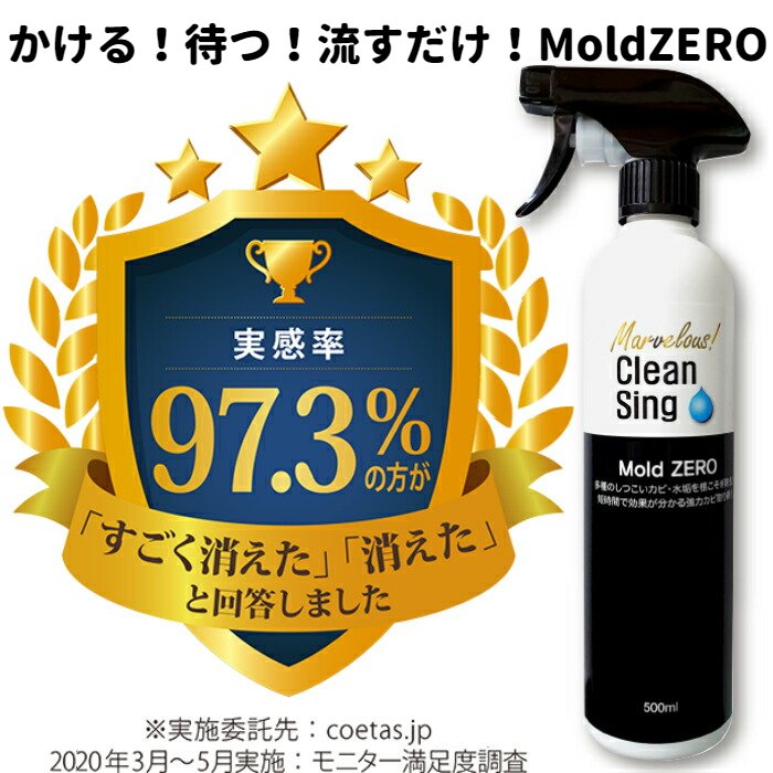 強力カビ取り除菌剤 カビ取り Mold ZERO 500ml モールドゼロ 業務用 強力 榮建設 カビ取り液スプレー 次亜塩素酸ナトリウム 風呂 壁紙 クロス 木材 畳 カーテン フローリング 押入れ キッチン カビ除去 カビ 浴室 バスタブ 水回り 台所 タイル 床 パッキン トイレ 除去 駆除