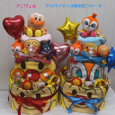 236【出産祝い】【おむつケーキ 3段 】【アンパンマン】送料無料 名入れ無料即日発送オムツケーキ