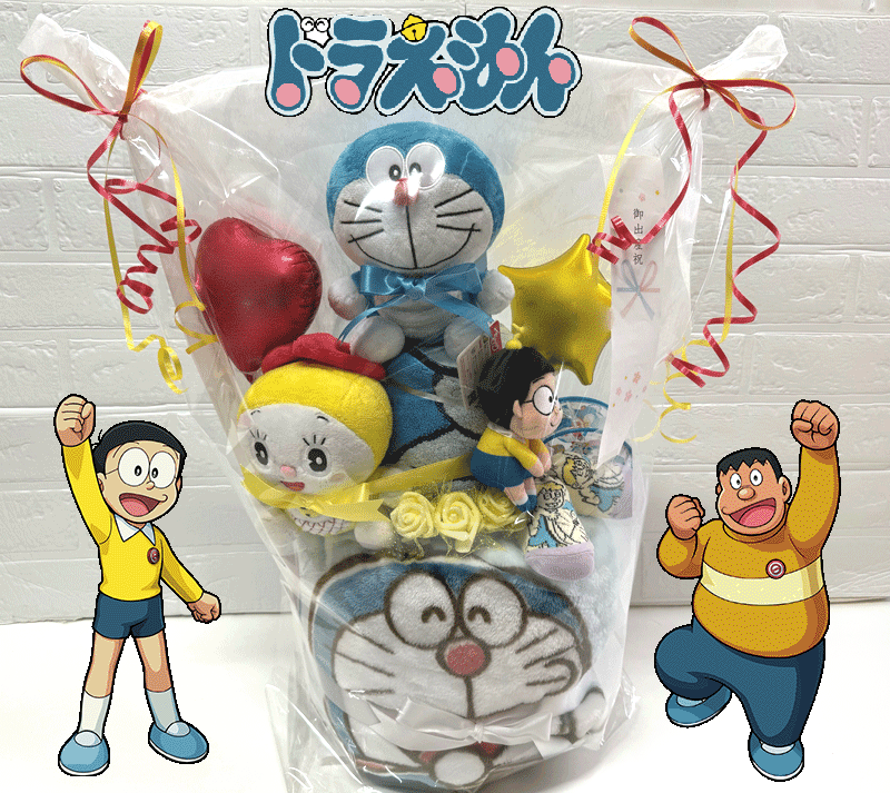 ドラえもん【出産祝い】【おむつケーキ　3段 】【どらみちゃん】☆33☆送料無料 名入れ無料即日発送オムツケーキ