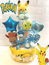ポケモンのピカチュー【出産祝い】【おむつケーキ 3段】☆118☆送料無料 即日発送オムツケーキ名入れ刺繍無料