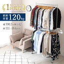 【予約:1月下旬入荷予定】ハンガーラック 2段 頑丈 耐荷重