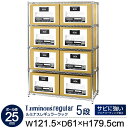 ラック スチールラック 幅120 5段 奥行60 ルミナス レギュラー ポール径 25mm スリム 業務用 キャスター付き 収納 棚 キッチン おしゃれ オープ...
