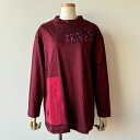 【30%OFF SALE】アルベロベロ(Alberobello)オレボレブラぶたさん刺繍パーツ付き チュニック(ボルドー)【2024 AUTUMN COLLEC...