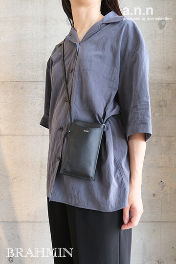 【20％OFF SALE】ブラーミン(BRAHMIN)スマホショルダーポーチ　財布（ブラック）【2026 SPRING SUMMER COLLECTION】送料無料
