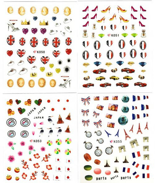 【★スポーツイベント・フェスに最適★】ネイルシール[National Flag & more 各1枚]ネイル ジェルネイル ネイルアート ネイル用品 国旗 ユニオンジャック イギリス ワールド アメリカ フランス 日本