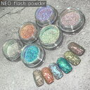 NEO Flash powder[6色単品 約1.5g]ネイル ジェルネイル ラメ ネイルアート 反射グリッター フラッシュネイル フラッシュパウダー その1