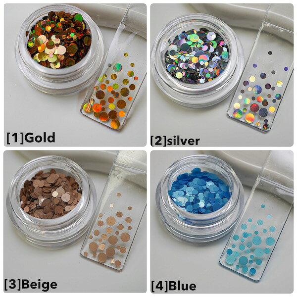 ネイル用品 ANNUUM アニュームの[Round color hologram 12種類] ネイル ネイルパーツ ネイル用品 ホロネイル ネイルアート｜アングル2