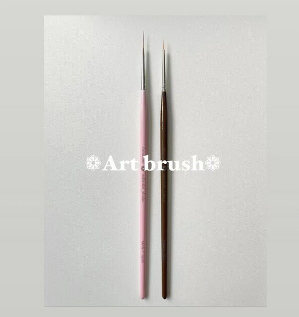 Art brush[nail artist shokoさんプロデュース]ネイル ネイルアート ブラシ 手書き 筆 ジェル ジェルネイル ロング筆 アート筆　細筆